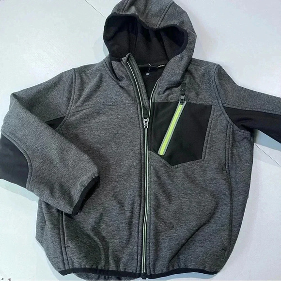 Pacific trail kids zip nad hood size 8 gray black - Picture 1 of 5
